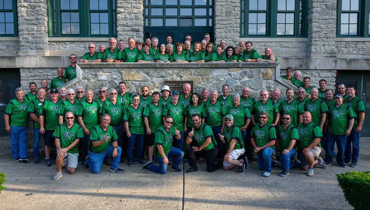 United Soybean Board farmer-leaders gather for a group photo during the FY24 board meeting in Niagara Falls, New York.