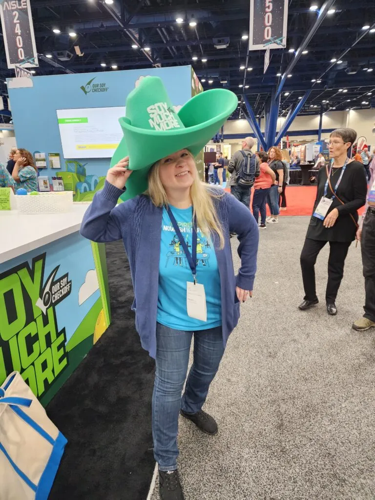 New Jersey Science teacher Jessica Kurtz attending the Commodity Classic trade show.