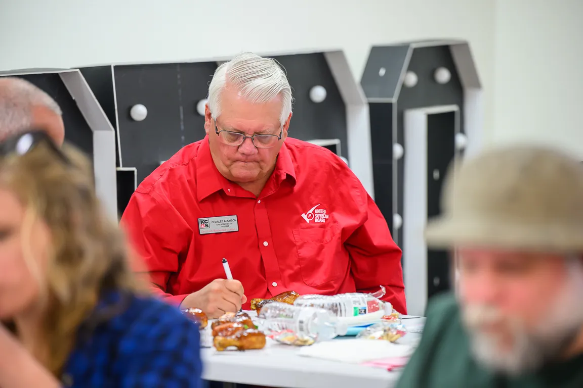 USB Director and farmer Charles Atkinson at the ND KCBS competition in 2026