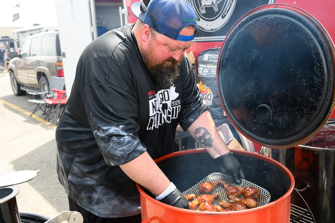 Cooking BBQ at KCBS