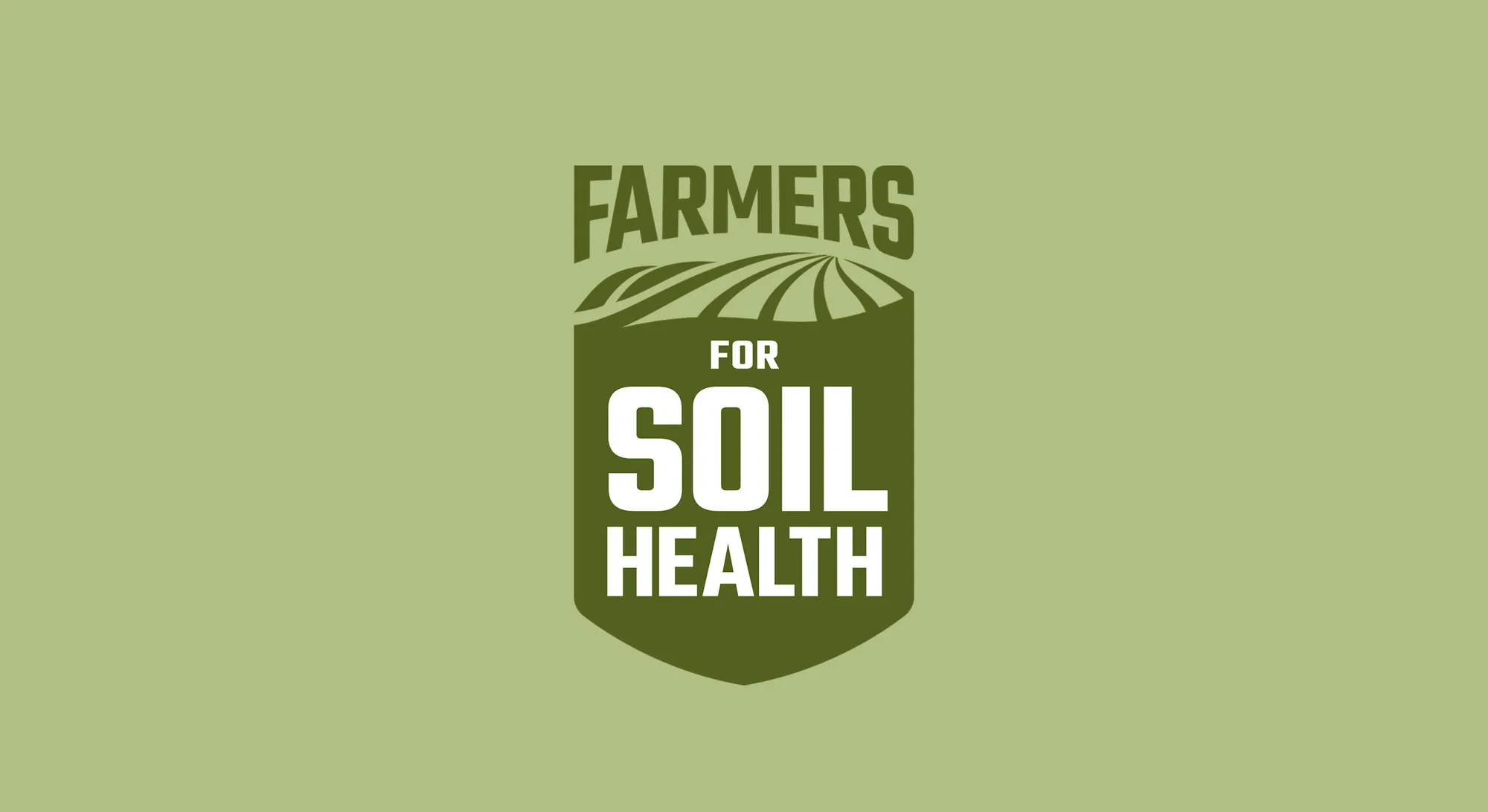 Farmers for Soil Health logo on a green background.