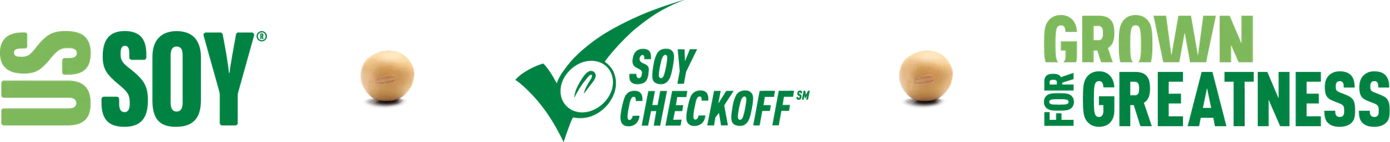 U.S. Soy, Soy Checkoff, and Grown for Greatness logos